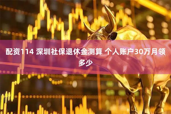 配资114 深圳社保退休金测算 个人账户30万月领多少