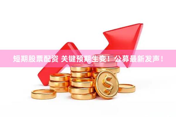 短期股票配资 关键预期生变！公募最新发声！